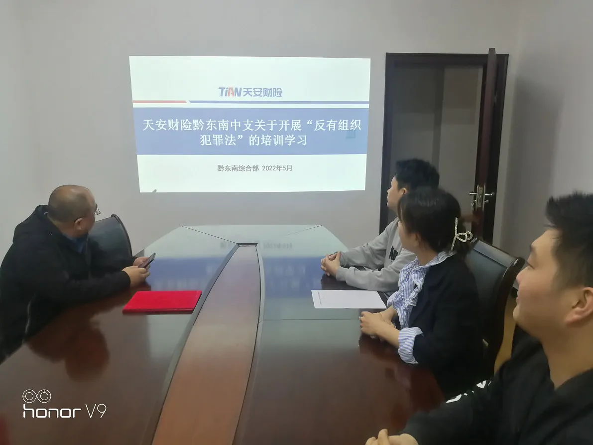 【天安财险】开展&ldquo;反有组织犯罪法&rdquo;培训学习