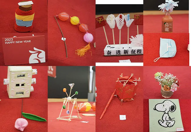 （图为：青年员工们制作的低碳手工作品）.jpg