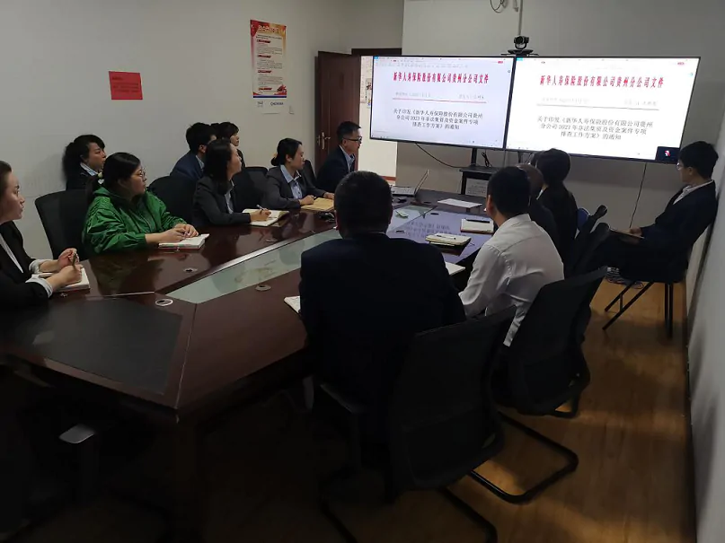 新华保险黔东南中支组织召开2023年非法集资及资金案件风险排查专项会议