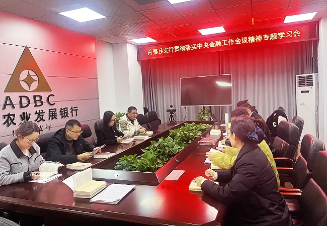 农发行丹寨县支行组织开展学习贯彻中央金融工作会议精神专题会