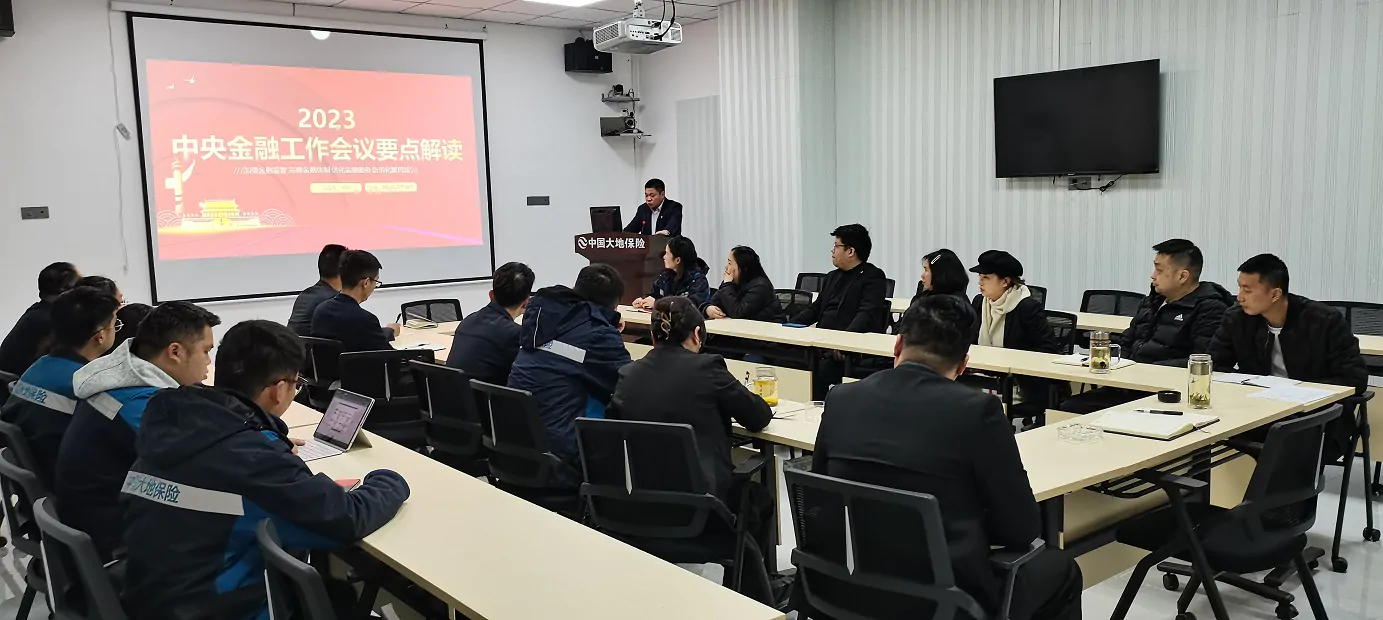 中国大地保险贵州分公司黔东南中支党支部学习贯彻中央金融工作会议精神