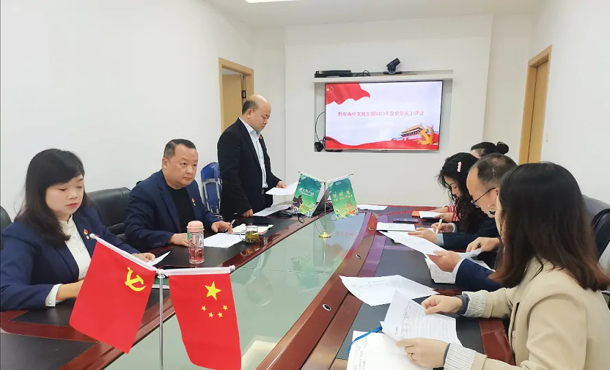 中国太保寿险黔东南中支党支部开展2023年度党员民主评议大会