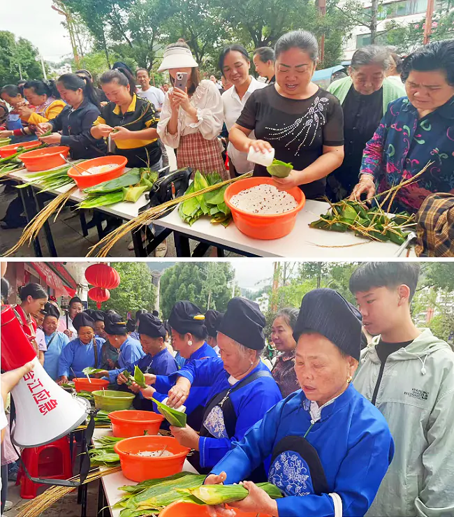 (图为:包粽子比赛现场)2.png