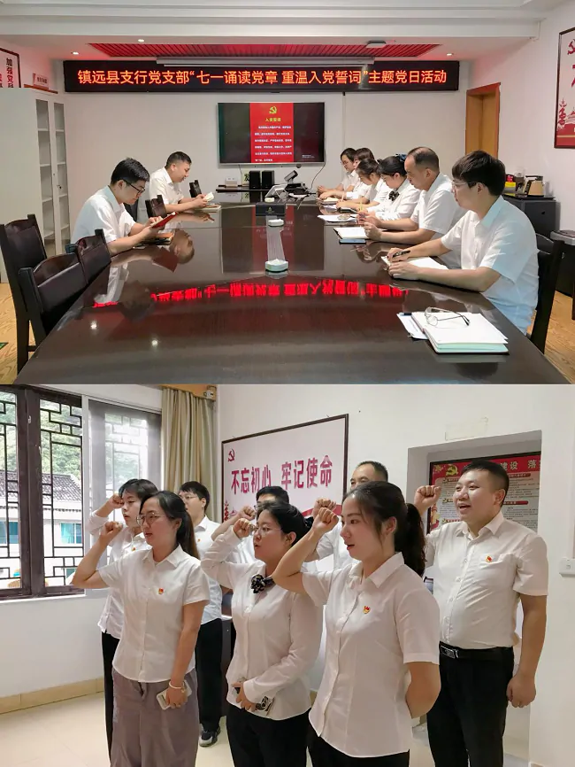 农发行镇远县支行开展&ldquo;七一诵读党章  重温入党誓词&rdquo;主题党日活动