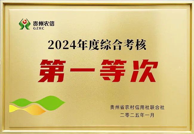 黎平农商银行荣获贵州农信2024年度综合考核&ldquo;第一等次&rdquo;
