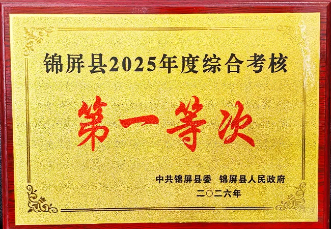 喜报！锦屏农信联社荣获锦屏县2025年度综合考核第一等次