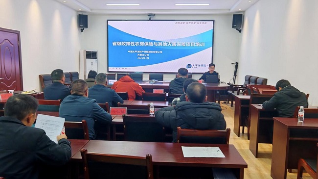 中国太保产险丹寨支公司受邀赴县应急管理局开展政策性农房险及一元民生保险专题培训